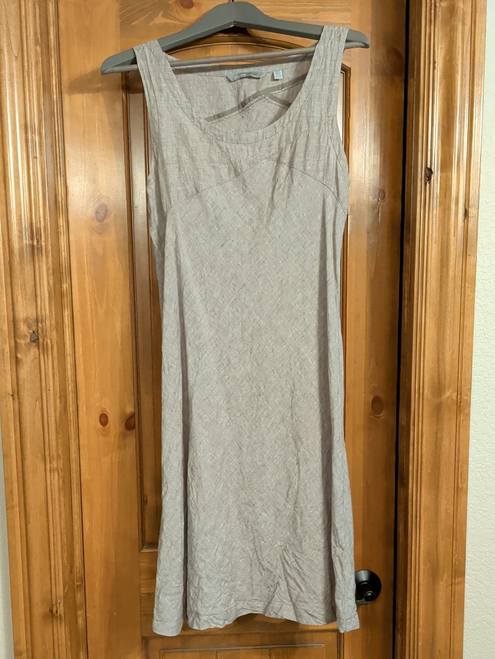 Horny Toad Sleeveless Midi Dress in Light Taupe